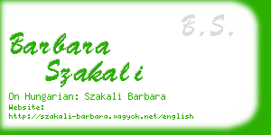 barbara szakali business card